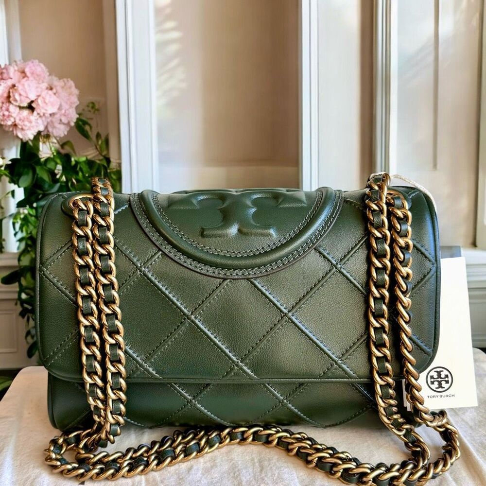 🚫SOLD🚫Tory Burch Soft Fleming Convertible Shoulder Bag in Sycamore (Green) - Picture 4 of 17